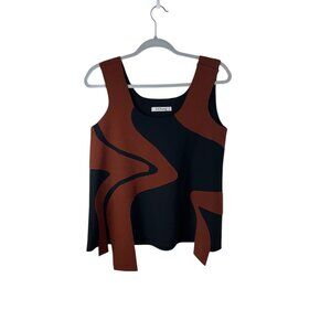 J. Chung Designer Tank Swirl Art to Wear Artsy Funky